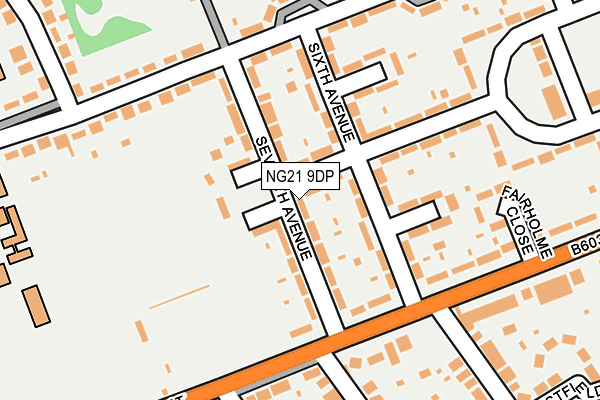 NG21 9DP map - OS OpenMap – Local (Ordnance Survey)