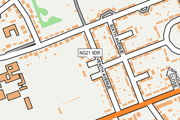NG21 9DR map - OS OpenMap – Local (Ordnance Survey)