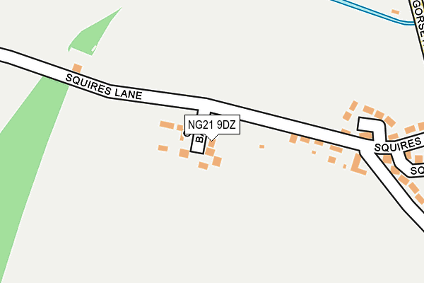 NG21 9DZ map - OS OpenMap – Local (Ordnance Survey)