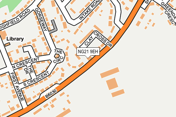 NG21 9EH map - OS OpenMap – Local (Ordnance Survey)