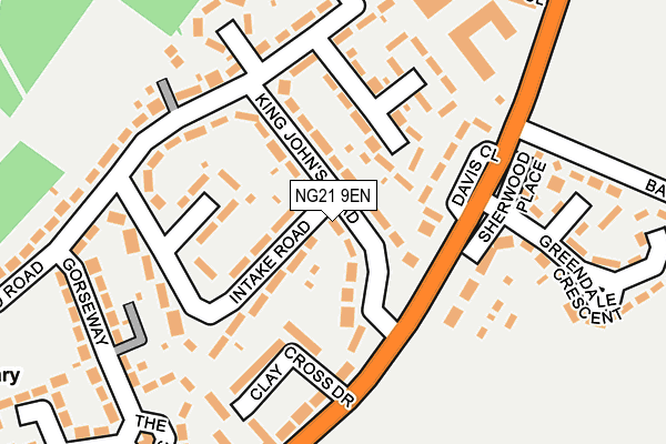 NG21 9EN map - OS OpenMap – Local (Ordnance Survey)