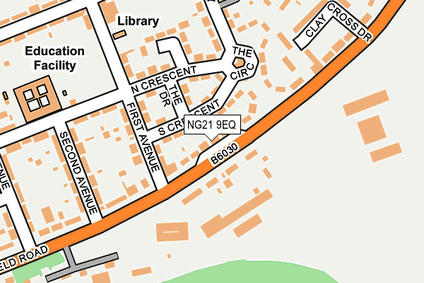 NG21 9EQ map - OS OpenMap – Local (Ordnance Survey)