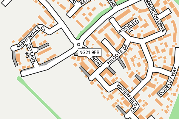 NG21 9FB map - OS OpenMap – Local (Ordnance Survey)