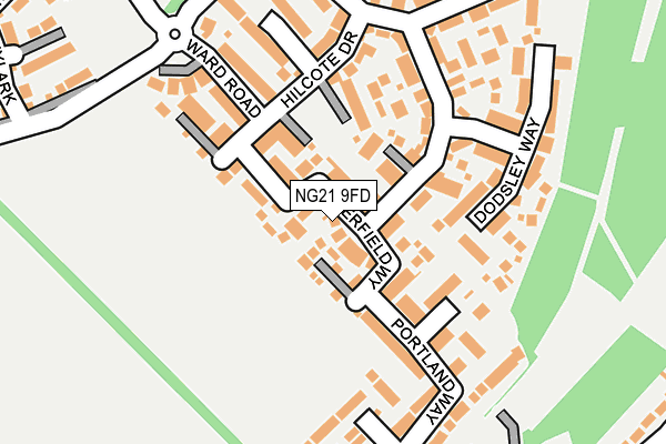 NG21 9FD map - OS OpenMap – Local (Ordnance Survey)