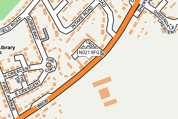 NG21 9FG map - OS OpenMap – Local (Ordnance Survey)