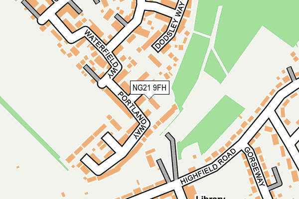 NG21 9FH map - OS OpenMap – Local (Ordnance Survey)