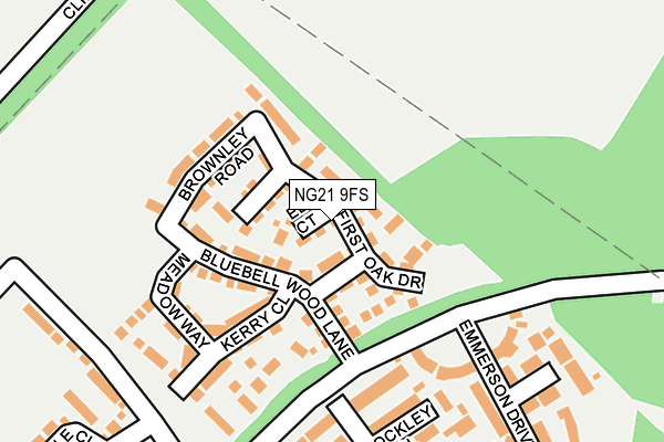 NG21 9FS map - OS OpenMap – Local (Ordnance Survey)