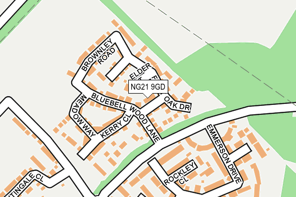 NG21 9GD map - OS OpenMap – Local (Ordnance Survey)