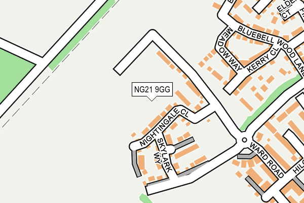 NG21 9GG map - OS OpenMap – Local (Ordnance Survey)