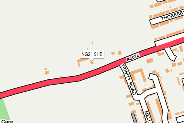 NG21 9HE map - OS OpenMap – Local (Ordnance Survey)