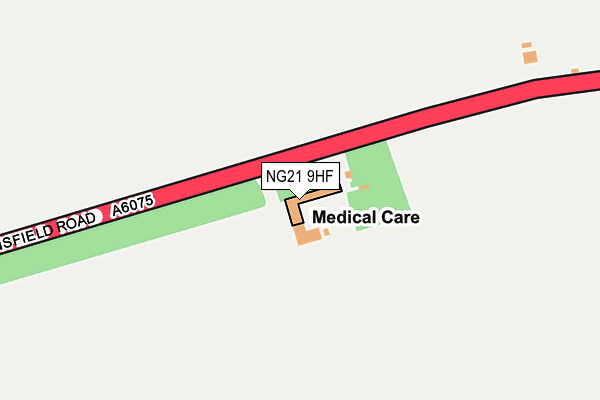 NG21 9HF map - OS OpenMap – Local (Ordnance Survey)