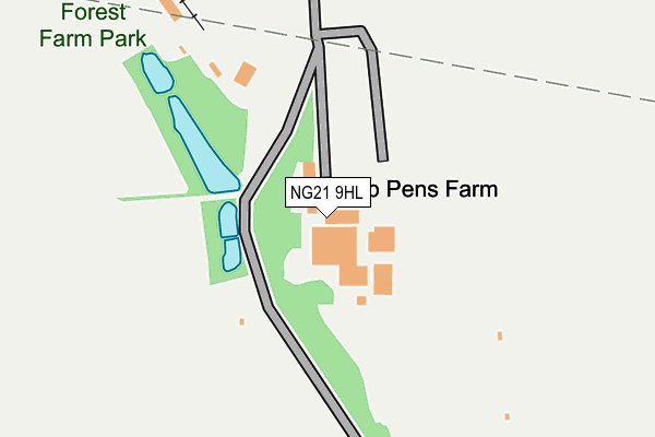 NG21 9HL map - OS OpenMap – Local (Ordnance Survey)