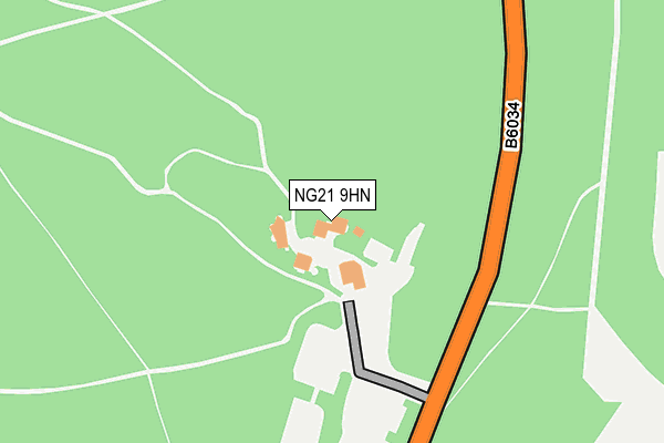 NG21 9HN map - OS OpenMap – Local (Ordnance Survey)