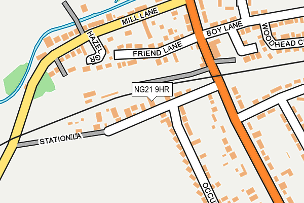 NG21 9HR map - OS OpenMap – Local (Ordnance Survey)