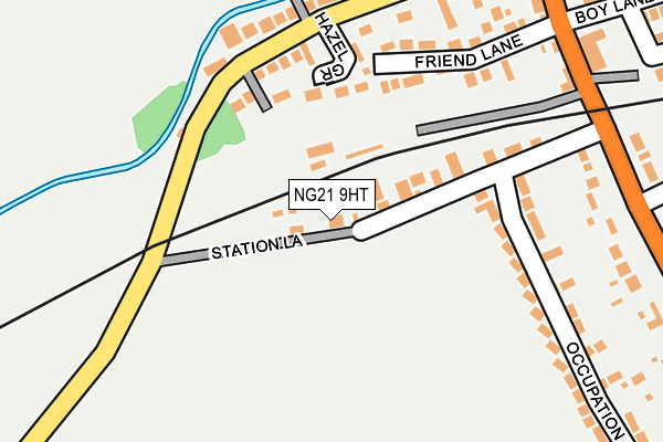 NG21 9HT map - OS OpenMap – Local (Ordnance Survey)