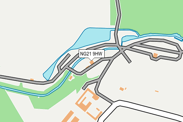 NG21 9HW map - OS OpenMap – Local (Ordnance Survey)