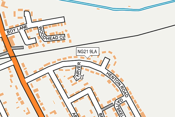 NG21 9LA map - OS OpenMap – Local (Ordnance Survey)