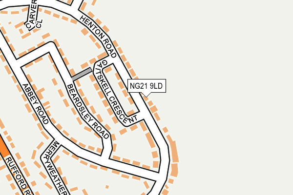 NG21 9LD map - OS OpenMap – Local (Ordnance Survey)