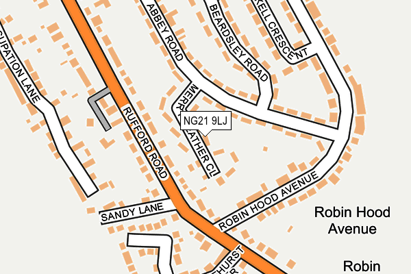 NG21 9LJ map - OS OpenMap – Local (Ordnance Survey)