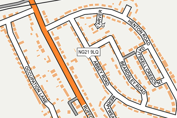 NG21 9LQ map - OS OpenMap – Local (Ordnance Survey)