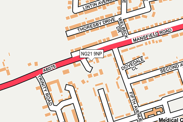 NG21 9NP map - OS OpenMap – Local (Ordnance Survey)