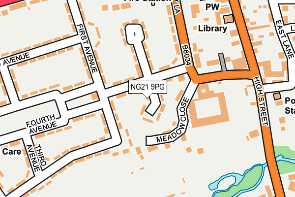 NG21 9PG map - OS OpenMap – Local (Ordnance Survey)