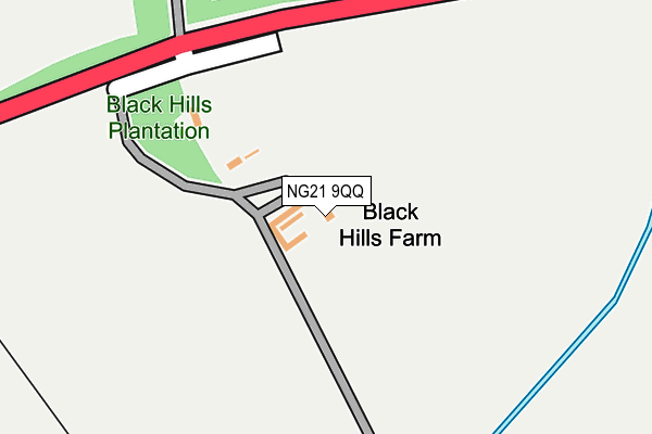 NG21 9QQ map - OS OpenMap – Local (Ordnance Survey)