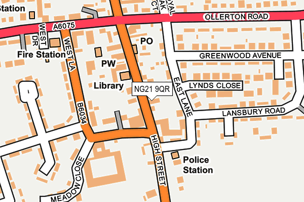 Map of CENTRAL GARAGE EDWINSTOWE LIMITED at local scale