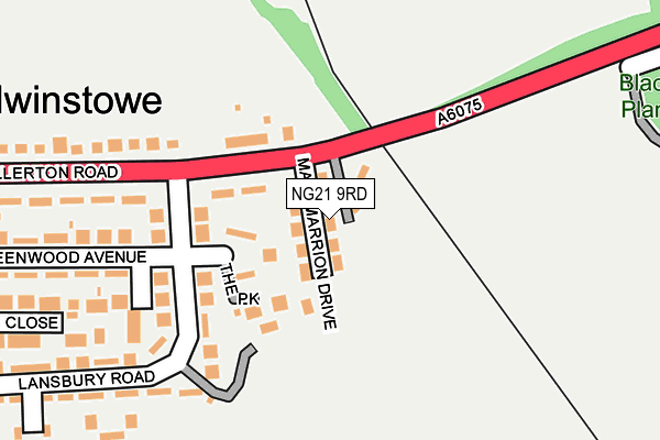 NG21 9RD map - OS OpenMap – Local (Ordnance Survey)