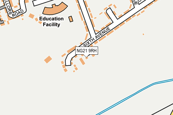 NG21 9RH map - OS OpenMap – Local (Ordnance Survey)