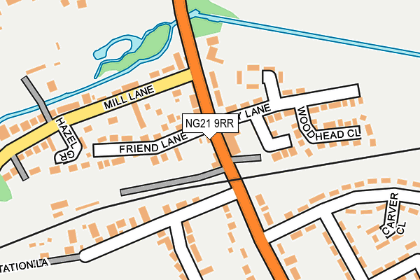 NG21 9RR map - OS OpenMap – Local (Ordnance Survey)