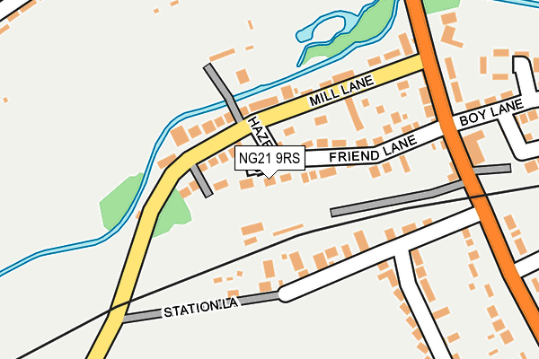 NG21 9RS map - OS OpenMap – Local (Ordnance Survey)