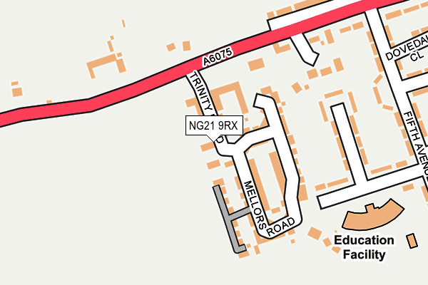 NG21 9RX map - OS OpenMap – Local (Ordnance Survey)