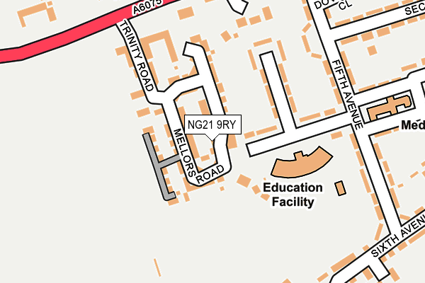 NG21 9RY map - OS OpenMap – Local (Ordnance Survey)