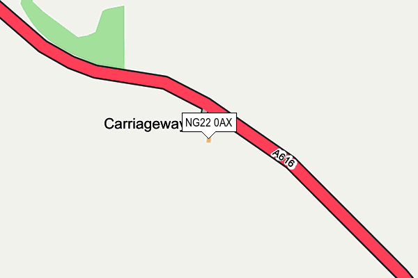 NG22 0AX map - OS OpenMap – Local (Ordnance Survey)