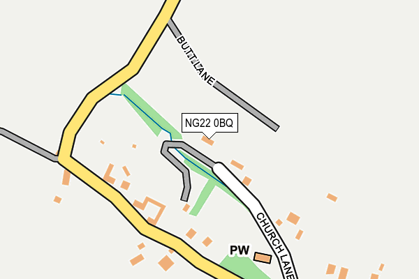 NG22 0BQ map - OS OpenMap – Local (Ordnance Survey)