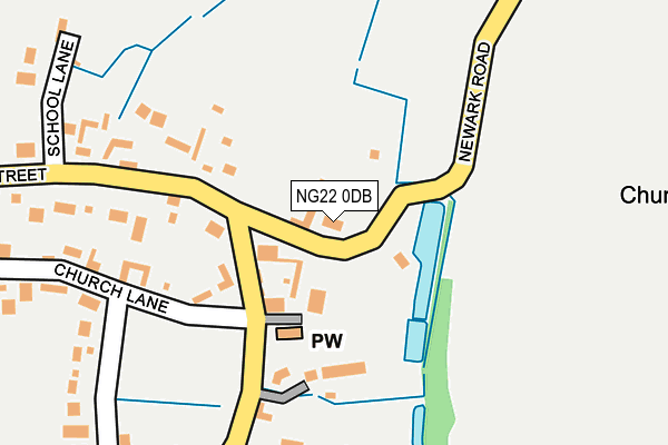 NG22 0DB map - OS OpenMap – Local (Ordnance Survey)