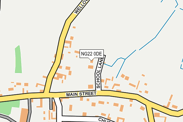 NG22 0DE map - OS OpenMap – Local (Ordnance Survey)