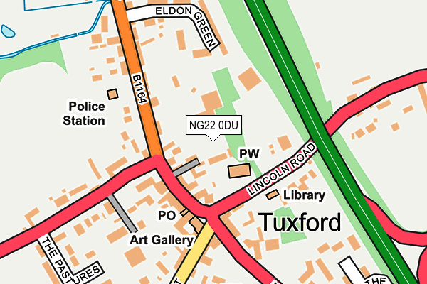 NG22 0DU map - OS OpenMap – Local (Ordnance Survey)