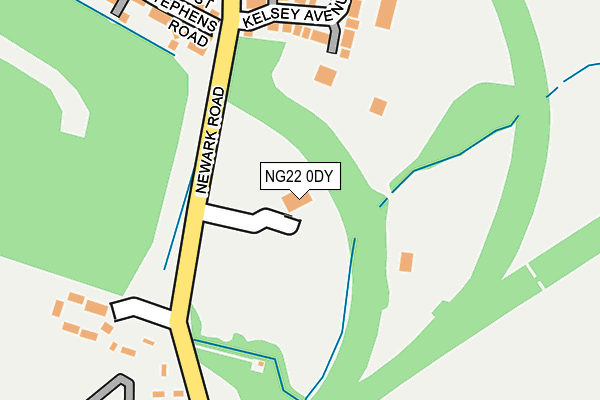 NG22 0DY map - OS OpenMap – Local (Ordnance Survey)
