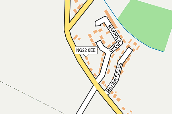 NG22 0EE map - OS OpenMap – Local (Ordnance Survey)