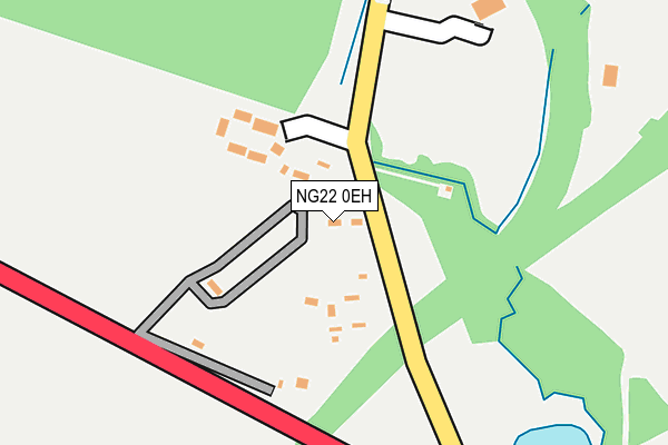 NG22 0EH map - OS OpenMap – Local (Ordnance Survey)