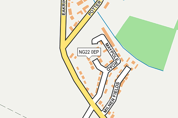 NG22 0EP map - OS OpenMap – Local (Ordnance Survey)