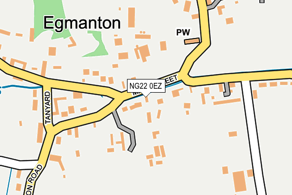 NG22 0EZ map - OS OpenMap – Local (Ordnance Survey)