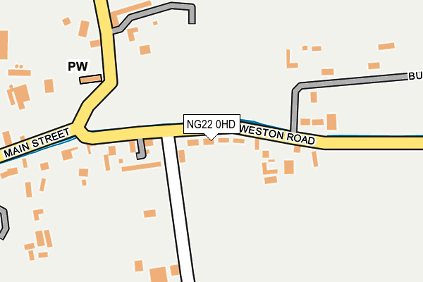 NG22 0HD map - OS OpenMap – Local (Ordnance Survey)