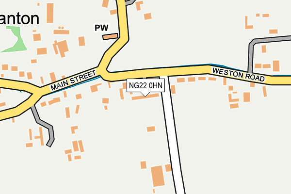 NG22 0HN map - OS OpenMap – Local (Ordnance Survey)