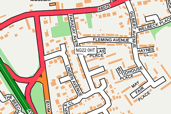 NG22 0HT map - OS OpenMap – Local (Ordnance Survey)