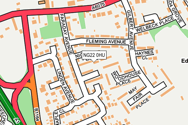 NG22 0HU map - OS OpenMap – Local (Ordnance Survey)