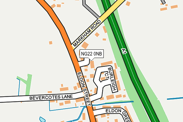 NG22 0NB map - OS OpenMap – Local (Ordnance Survey)