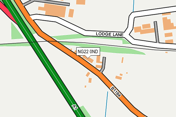 NG22 0ND map - OS OpenMap – Local (Ordnance Survey)